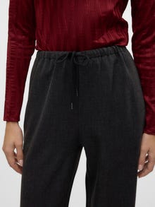 Vero Moda VMBESTIE Mellemhøj talje Bukser -Dark Grey Melange - 10331746