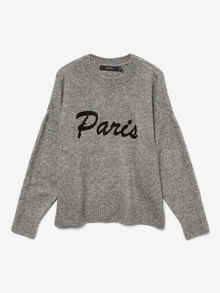 Vero Moda VMBOOM Pullover -Medium Grey Melange - 10331759