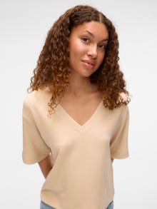 Vero Moda VMHALI Top -Pumice Stone - 10331776