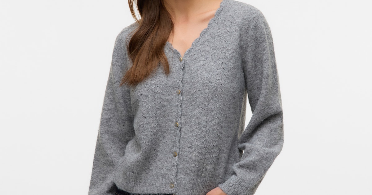 Violetta Zip Knit Cardigan Smokey Grey