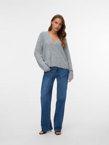Vero Moda VMNOVAH Pulover -Medium Grey Melange - 10331804