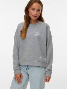 Vero Moda VMTRINA Sweatshirt -Light Grey Melange - 10331885