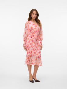 Vero Moda VMFLORA Lang kjole -Bonbon - 10331922