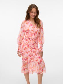 Vero Moda VMFLORA Robe longue -Bonbon - 10331922
