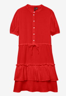 Vero Moda VMNATTI Vestito lungo -Fiery Red - 10331963