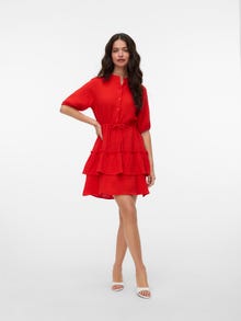 Vero Moda VMNATTI Vestito lungo -Fiery Red - 10331963