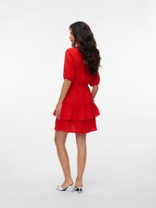 Vero Moda VMNATTI Vestito lungo -Fiery Red - 10331963