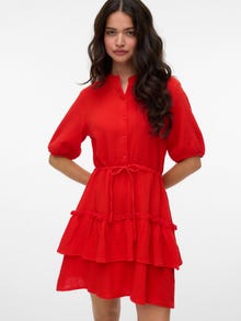 Vero Moda VMNATTI Vestito lungo -Fiery Red - 10331963