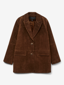 Vero Moda VMPERNILLE Suede Kurtka -Chocolate Fondant - 10331971