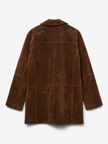 Vero Moda VMPERNILLE Suede Kurtka -Chocolate Fondant - 10331971