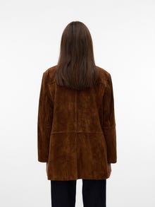 Vero Moda VMPERNILLE Suede Kurtka -Chocolate Fondant - 10331971