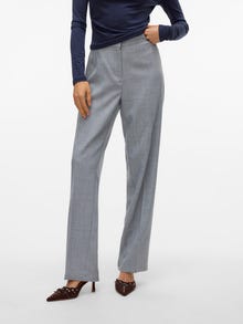 Vero Moda VMAYAR Mid waist Trousers -Light Grey Melange - 10332137