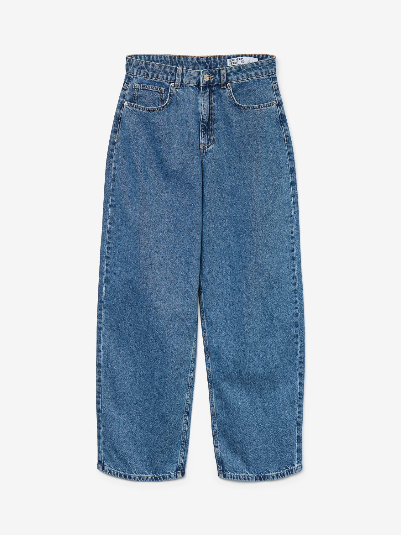 Vero Moda VMESTELLE High rise Barrel fit Jeans -Medium Blue Denim - 10332234