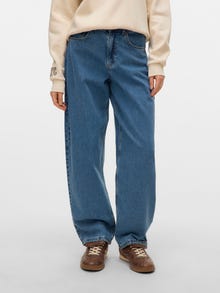 Vero Moda VMESTELLE High rise Χαλαρή εφαρμογή Τζιν -Medium Blue Denim - 10332234