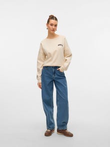 Vero Moda VMESTELLE High rise Χαλαρή εφαρμογή Τζιν -Medium Blue Denim - 10332234
