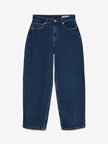 Vero Moda VMESTELLE Augstceltne Mucai piemērots Džinsi -Dark Blue Denim - 10332234