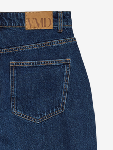 Vero Moda VMESTELLE Augstceltne Mucai piemērots Džinsi -Dark Blue Denim - 10332234