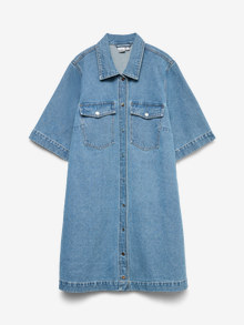 Vero Moda VMCFENJA Lyhyt mekko -Medium Blue Denim - 10332279