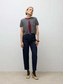 Vero Moda AWBETSY High rise Εφαρμογή Mom Τζιν -Dark Blue Denim - 10332322