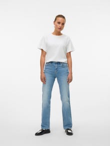 Vero Moda VMTESSA Taille haute Straight Fit Jeans -Light Blue Denim - 10332326