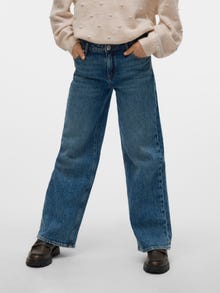 Vero Moda VMTESSA Hohe Taille Weiter Beinschnitt Jeans -Medium Blue Denim - 10332328