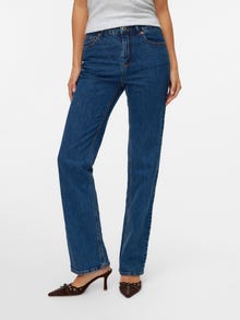 Vero Moda VMTESSA High rise Straight fit Jeans -Dark Blue Denim - 10332341