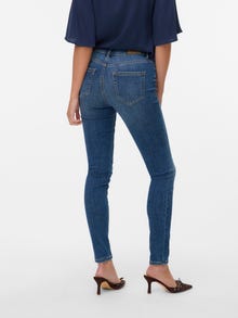 Vero Moda VMFLASH Mid Rise Skinny Fit Jeans -Dark Blue Denim - 10332348