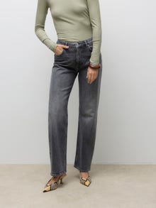 Vero Moda AWVALERIE Mid rise Straight Fit Jeans -Medium Grey Denim - 10332385