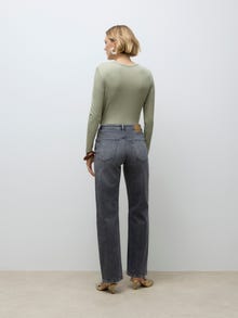 Vero Moda AWVALERIE Mid rise Straight Fit Jeans -Medium Grey Denim - 10332385
