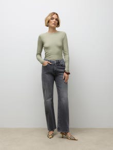 Vero Moda AWVALERIE Mid rise Straight Fit Jeans -Medium Grey Denim - 10332385