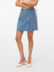 Vero Moda VMLIZA Średnia talia Krótka spódnica -Medium Blue Denim - 10332535