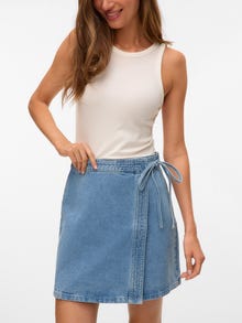 Vero Moda VMLIZA Średnia talia Krótka spódnica -Medium Blue Denim - 10332535