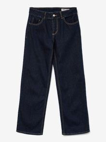 Vero Moda AWRENA Mid rise Wide Leg Fit Jeans -Dark Blue Denim - 10332547