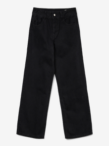 Vero Moda AWRENA Talle medio Corte wide leg Vaqueros -Black Denim - 10332548