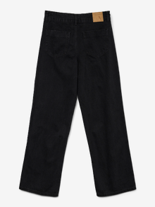 Vero Moda AWRENA Talle medio Corte wide leg Vaqueros -Black Denim - 10332548
