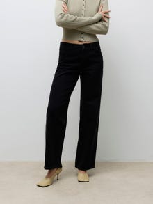Vero Moda AWRENA Talle medio Corte wide leg Vaqueros -Black Denim - 10332548