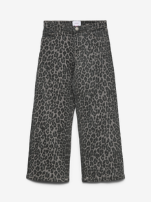 Vero Moda VMLENORA Høyt snitt Wide Leg Fit Jeans -Brushed Nickel - 10332581