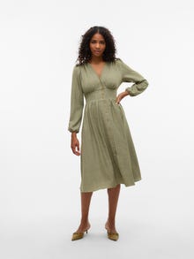 Vero Moda VMMELANEY Midimekko -Laurel Wreath - 10332656