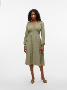 Vero Moda VMMELANEY Midimekko -Laurel Wreath - 10332656