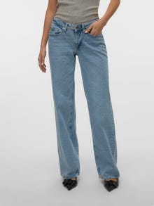 Vero Moda VMVANESSA Lav talje Wide leg fit Jeans -Light Blue Denim - 10332679
