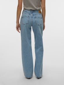 Vero Moda VMVANESSA Lav talje Wide leg fit Jeans -Light Blue Denim - 10332679