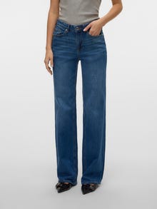 Vero Moda VMMELISA Mid Rise Weiter Beinschnitt Jeans -Medium Blue Denim - 10332684