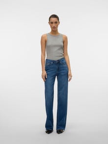 Vero Moda VMMELISA Mid Rise Weiter Beinschnitt Jeans -Medium Blue Denim - 10332684