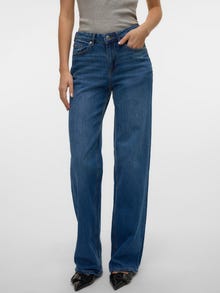 Vero Moda VMMELISA Mid Rise Weiter Beinschnitt Jeans -Medium Blue Denim - 10332684