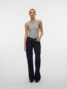 Vero Moda VMVANESSA Tiro bajo Corte wide leg Vaqueros -Dark Blue Denim - 10332698