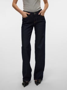 Vero Moda VMVANESSA Tiro bajo Corte wide leg Vaqueros -Dark Blue Denim - 10332698