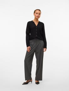 Vero Moda VMUNIKA High waist Trousers -Dark Grey Melange - 10333009