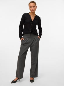 Vero Moda VMUNIKA High waist Trousers -Dark Grey Melange - 10333009