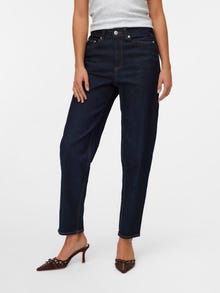 Vero Moda VMTESSA Vita alta Mom Fit Jeans -Dark Blue Denim - 10333060