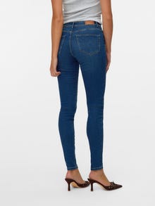 Vero Moda VMTANYA Mid rise Skinny fit Jeans -Dark Blue Denim - 10333064